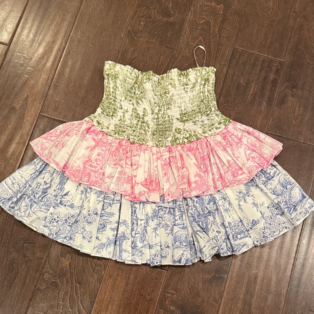Petersyn Toille three color tiered skirt never worn